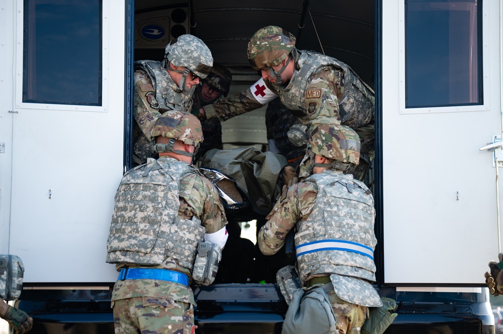 375th AMW trains aeromedical evacuation during Ballistic Badger 2022