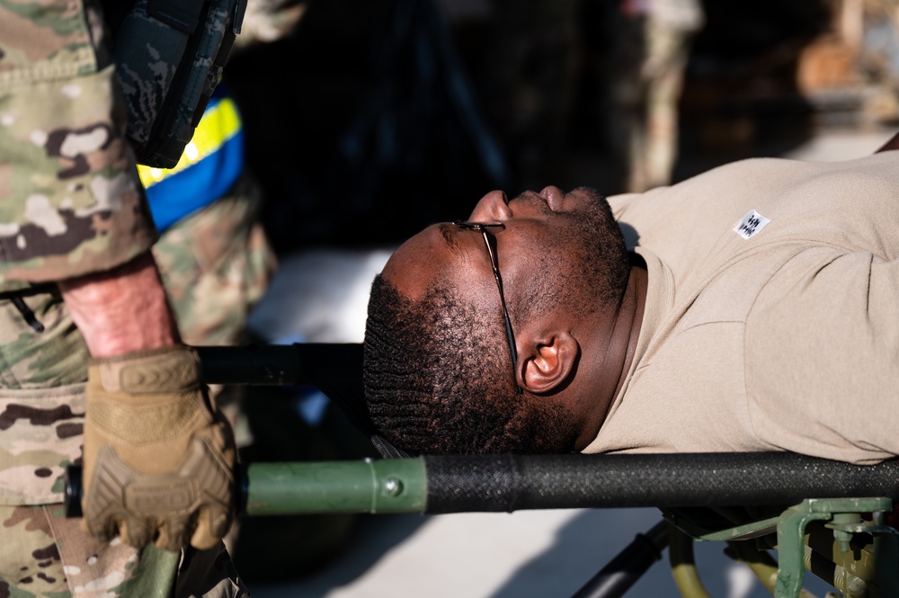 375th AMW trains aeromedical evacuation during Ballistic Badger 2022