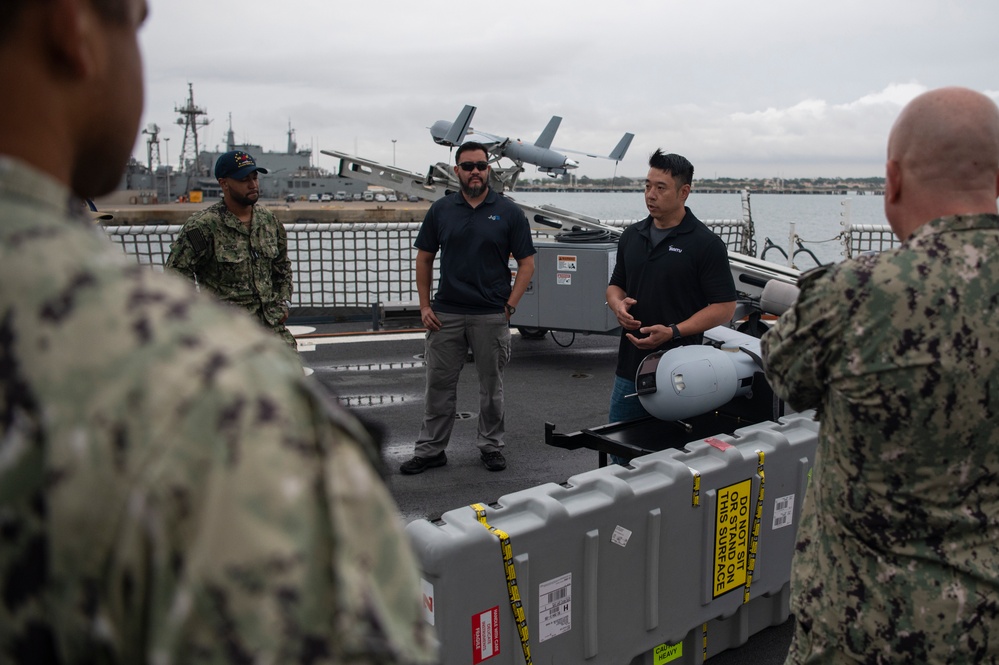 Crewmembers of Coast Guard Cutter Hamilton give tour to members of U.S. Sixth Fleet in Rota, Spain