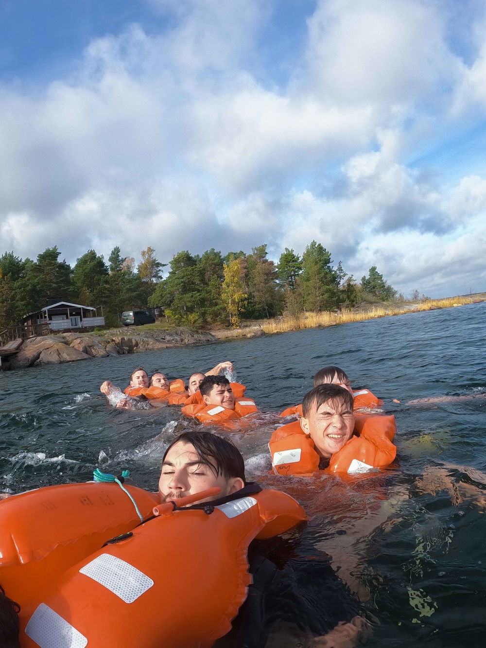 U.S. Marines Jump into the Baltic Sea, Finland