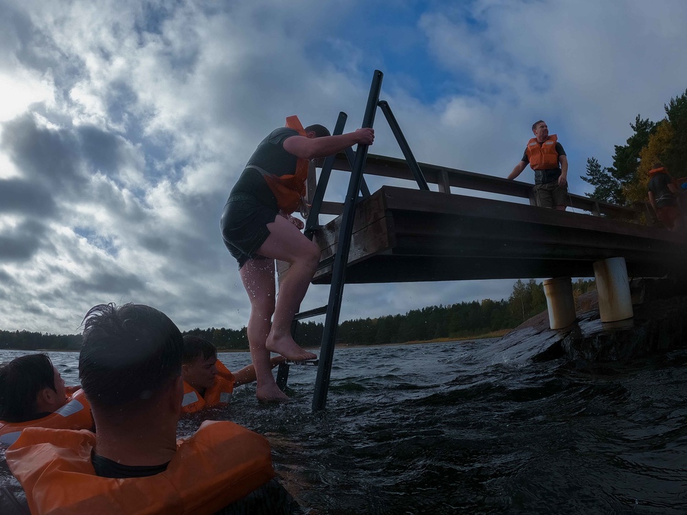 U.S. Marines Jump into the Baltic Sea, Finland