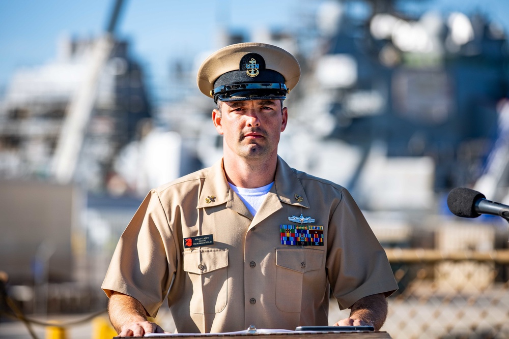 USS Ramage Holds Chief Pinning Ceremony