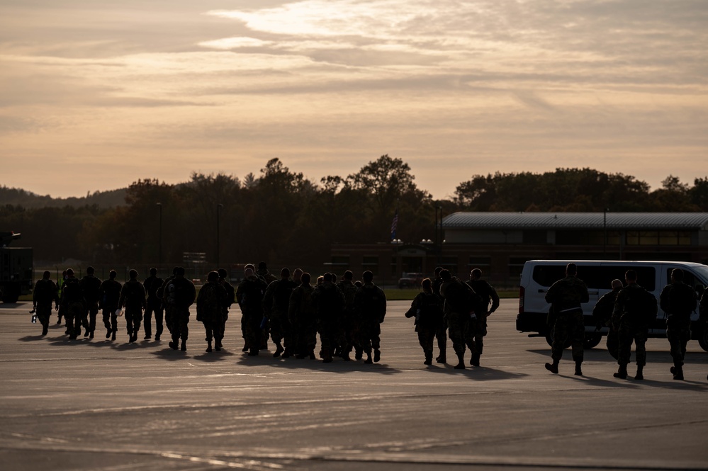 375th Air Mobility Wing Airmen arrive at Ballistic Badger 2022 rehearsal