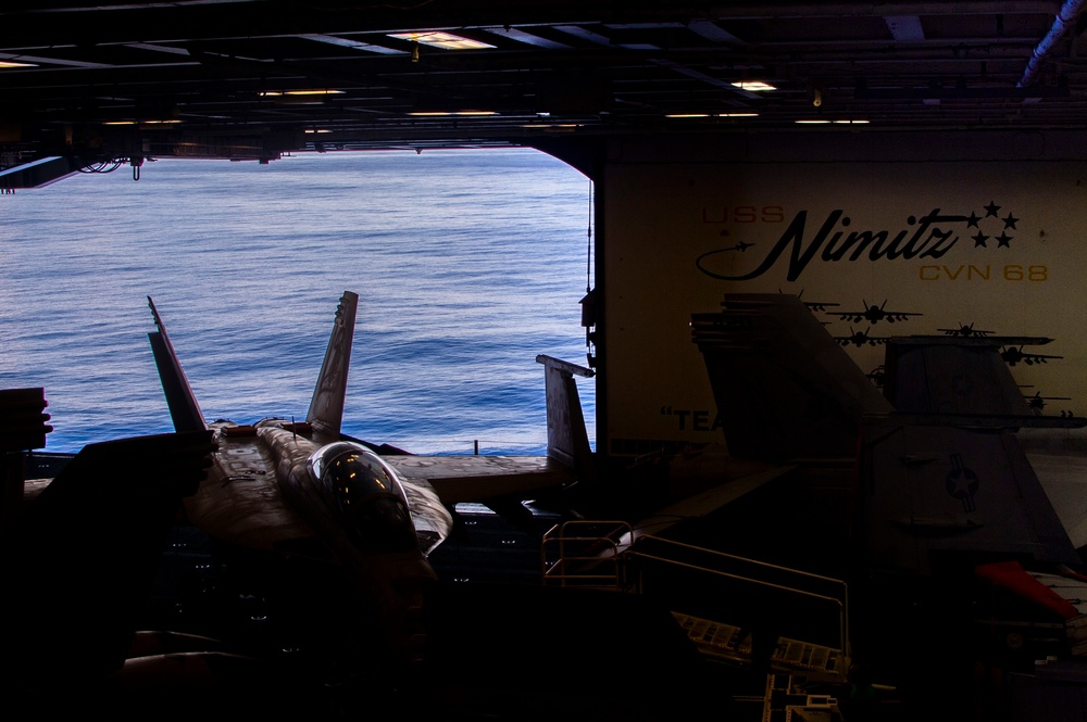 Aircraft Rest In The Hangar Bay