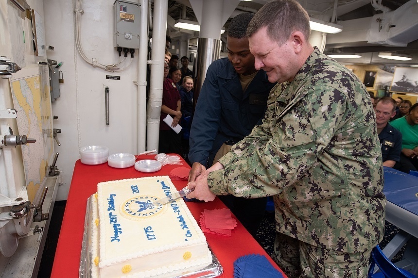 USS Forrest Sherman (DDG 98) Celebrates the U.S. Navy's 247th Birthday