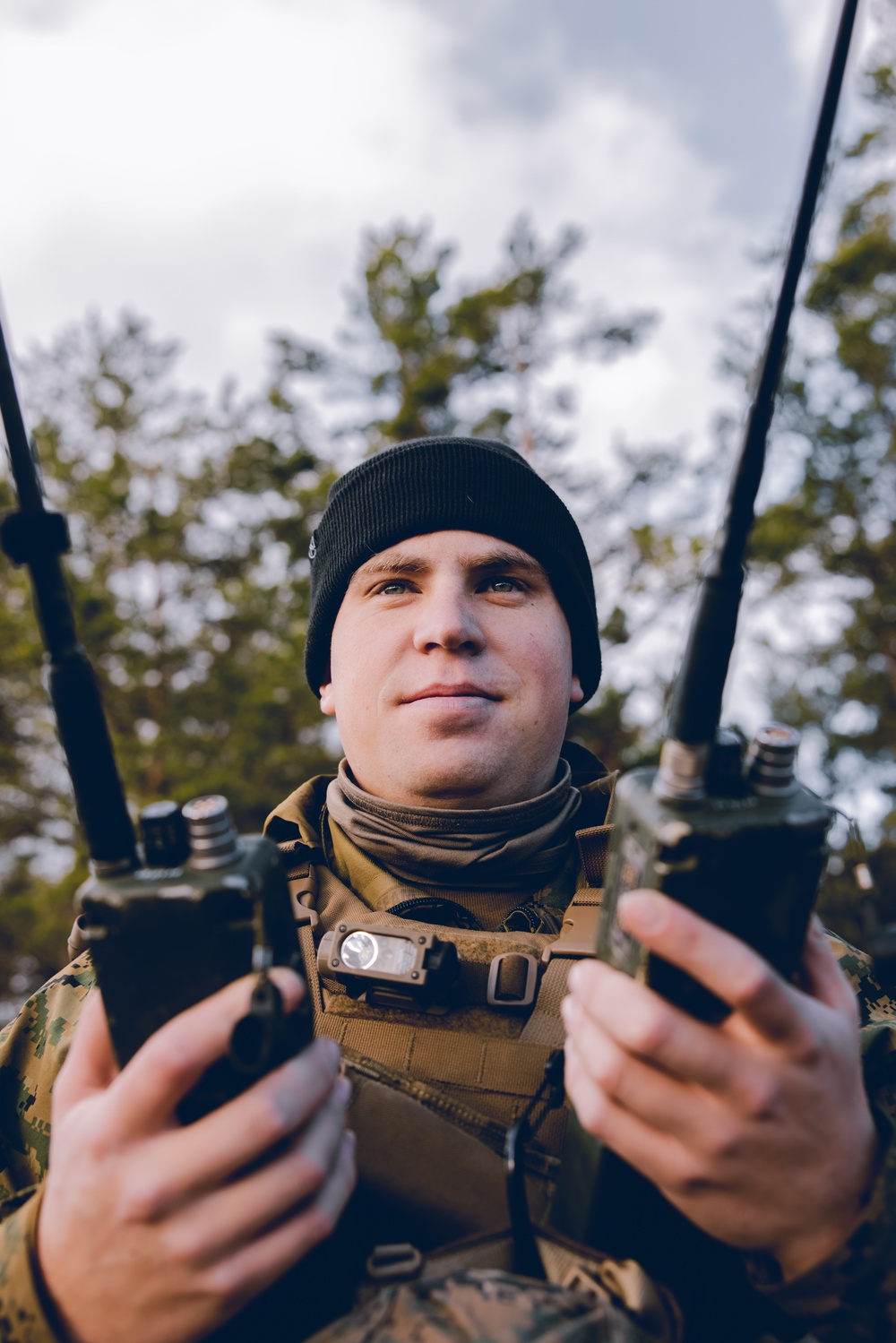 U.S. Marines conduct helicopter support team resupply with Finnish Soldiers