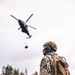 U.S. Marines conduct helicopter support team resupply with Finnish Soldiers