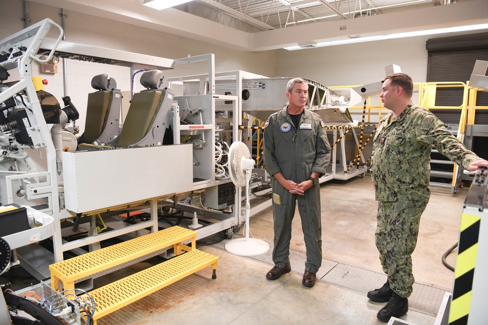 Rear Adm. Pete Garvin, commander, Naval Education and Training Command (NETC) visits Center for Naval Aviation Technical Training Unit (CNATTU) Norfolk