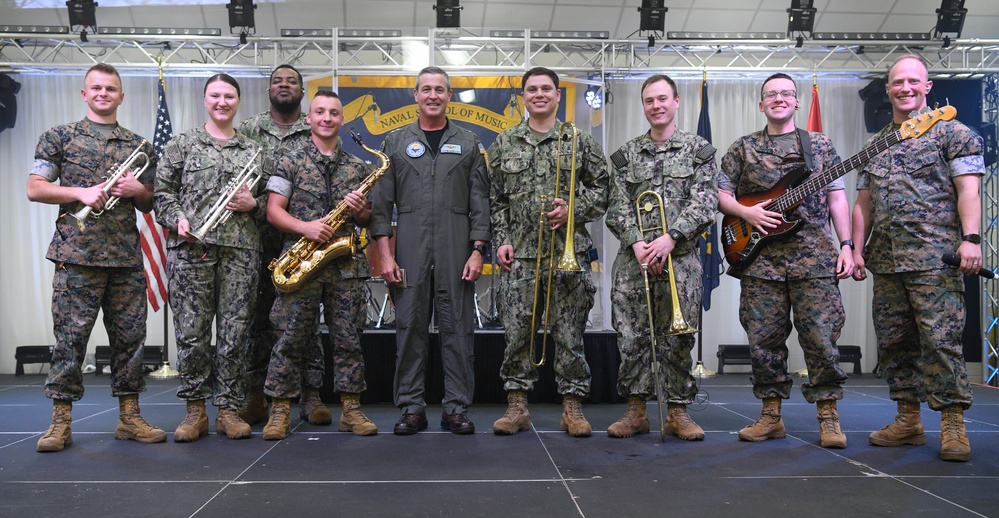 Rear Adm. Pete Garvin, commander, Naval Education and Training Command (NETC) visits  Naval School of Music (NSM), Virginia Beach, VA