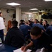 Coast Guard Cutter Hamilton crewmembers conduct damage control training while underway on the Atlantic Ocean