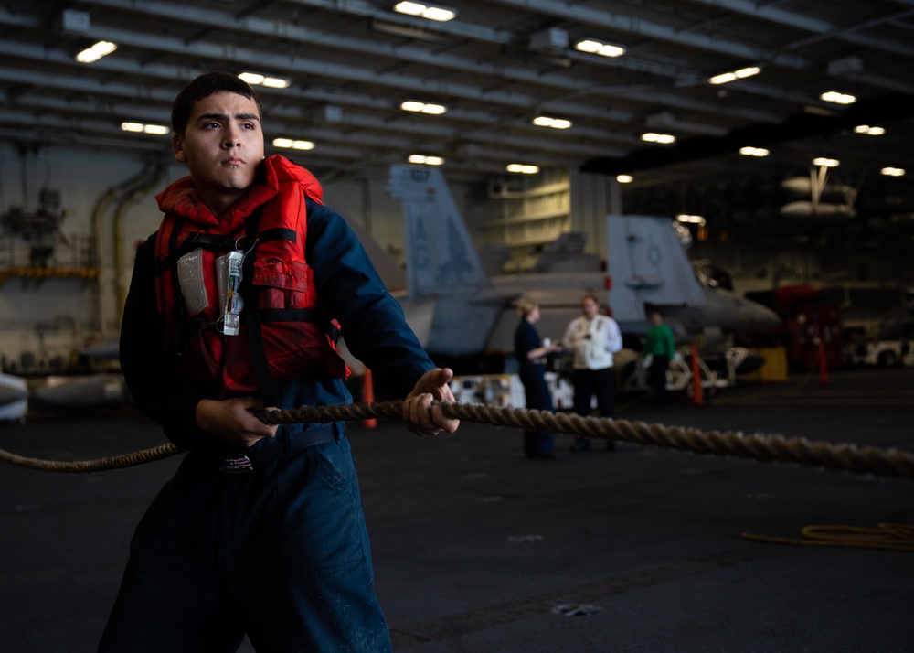 Daily operations aboard USS George H.W. Bush (CVN 77)