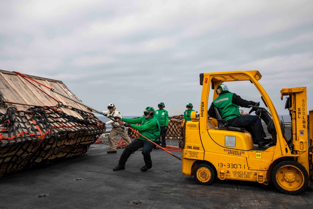 Replenishment-at-sea aboard USS George H.W. Bush (CVN 77)