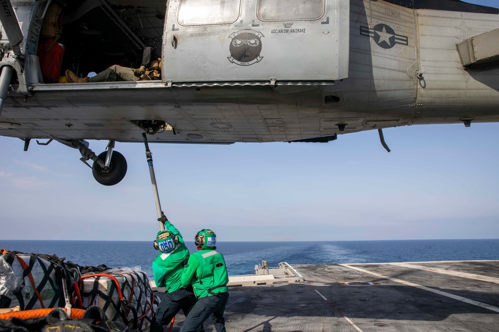 Replenishment-at-sea aboard USS George H.W. Bush (CVN 77)