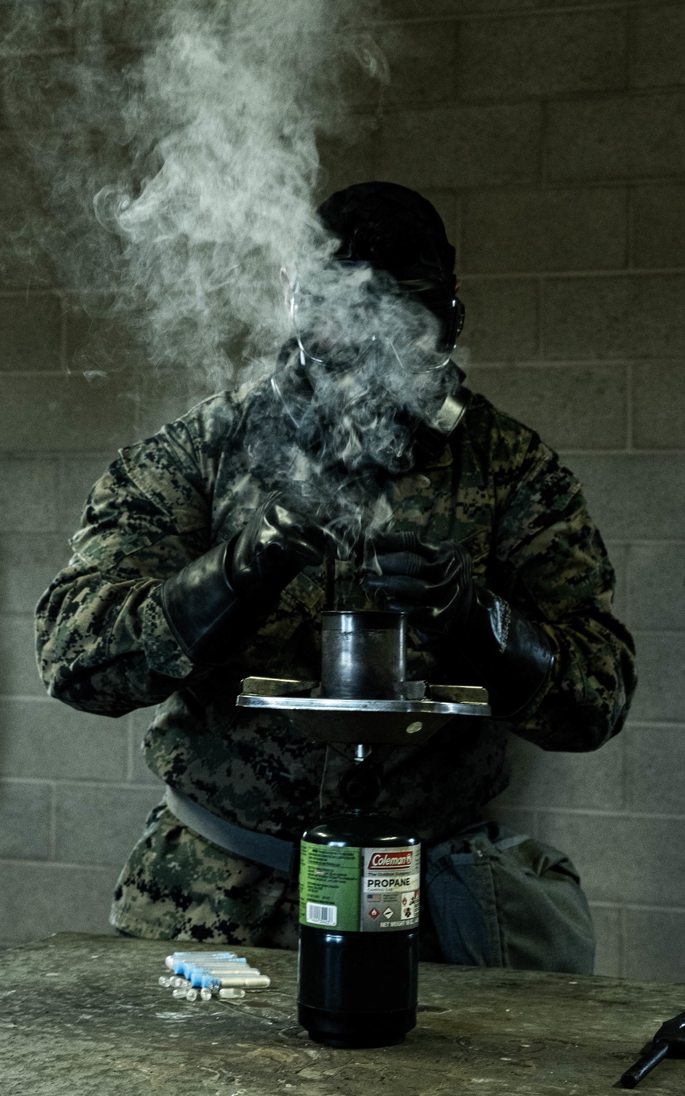 HQ Bn. Marines endure CBRN defense training