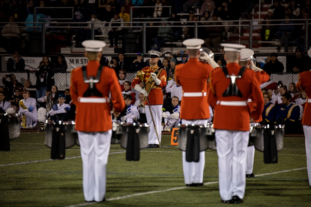 “The Commandant’s Own,” U.S. Marine Drum and Bugle Corps, showcased their skillset in front of thousands of enthusiastic supporters at Linganore High School Marching Band Competition.