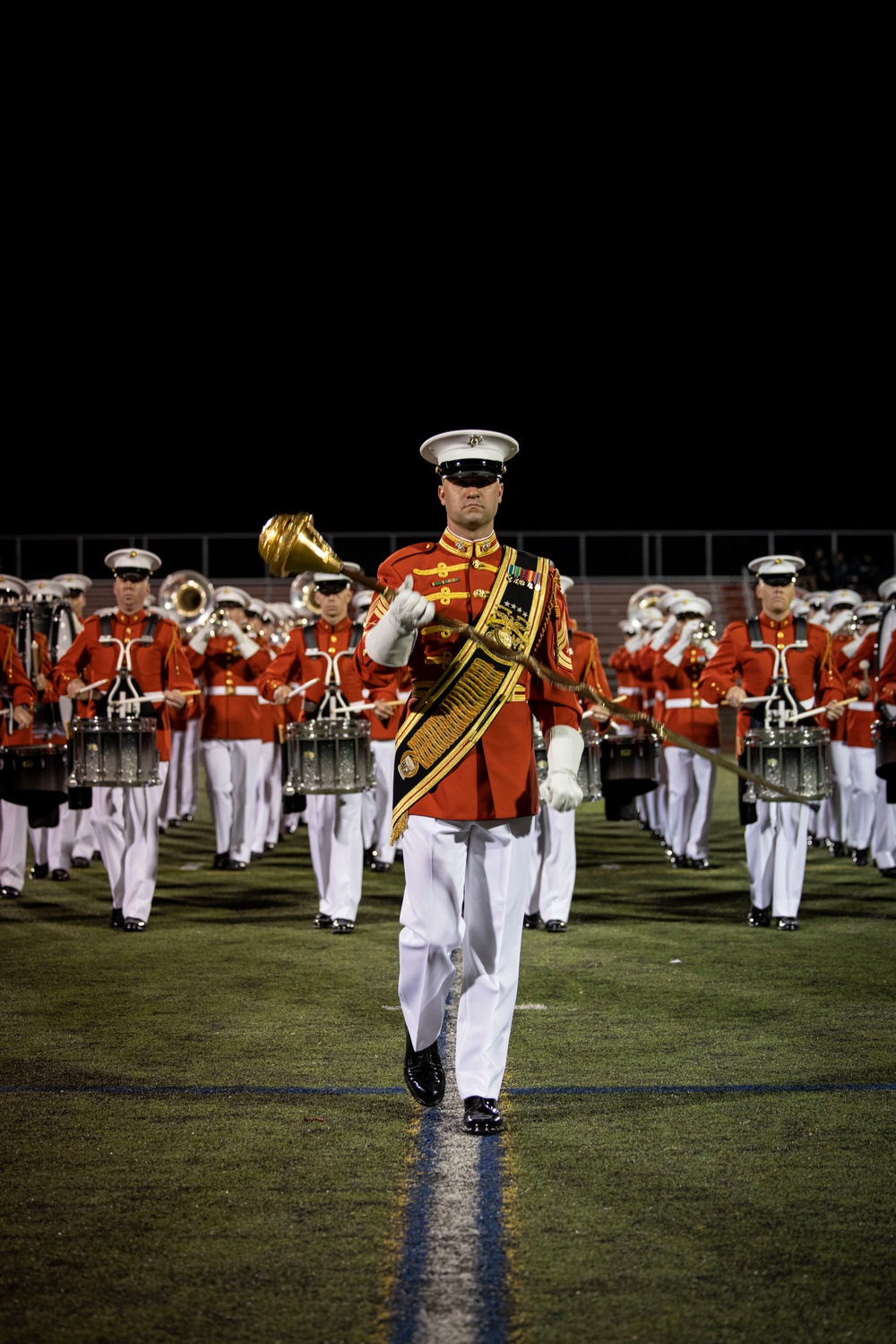 “The Commandant’s Own,” U.S. Marine Drum and Bugle Corps, showcased their skillset in front of thousands of enthusiastic supporters at Linganore High School Marching Band Competition.