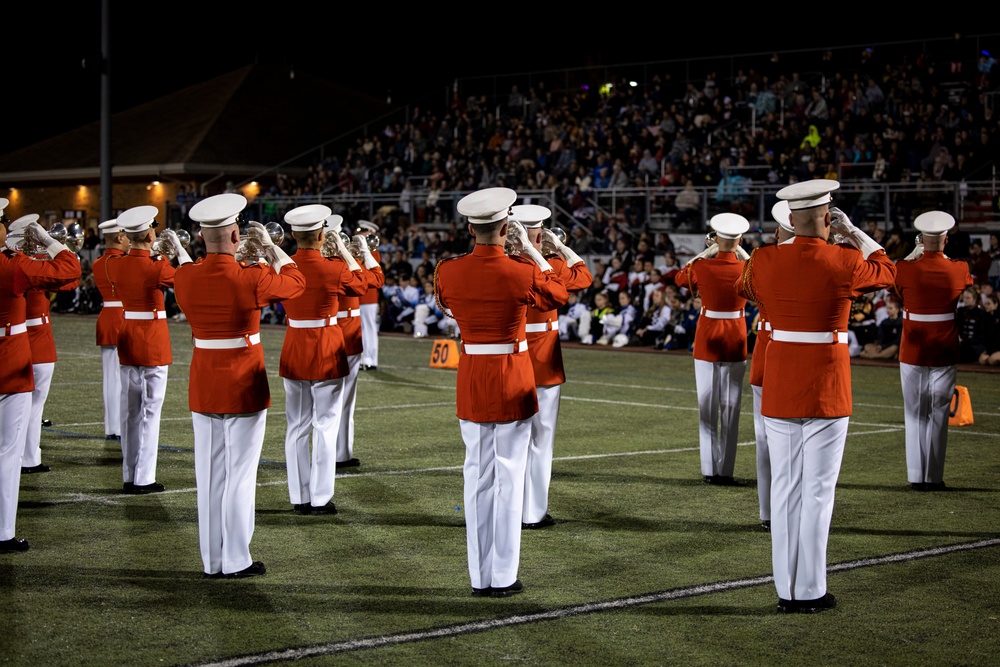 “The Commandant’s Own,” U.S. Marine Drum and Bugle Corps, showcased their skillset in front of thousands of enthusiastic supporters at Linganore High School Marching Band Competition.