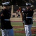 Marines with “The Silent Drill Platoon,” Marine Barracks Washington, perform for thousands of cadets and family members, during a Virginia Military Institute football game.