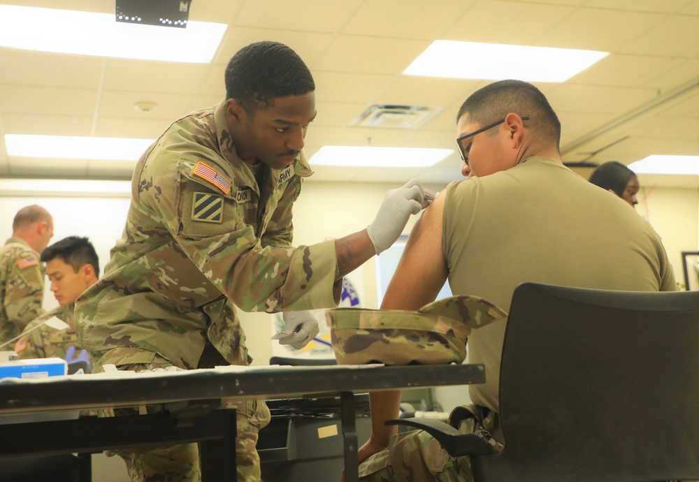 Dogface Soldiers get annual flu shots at Fort Stewart