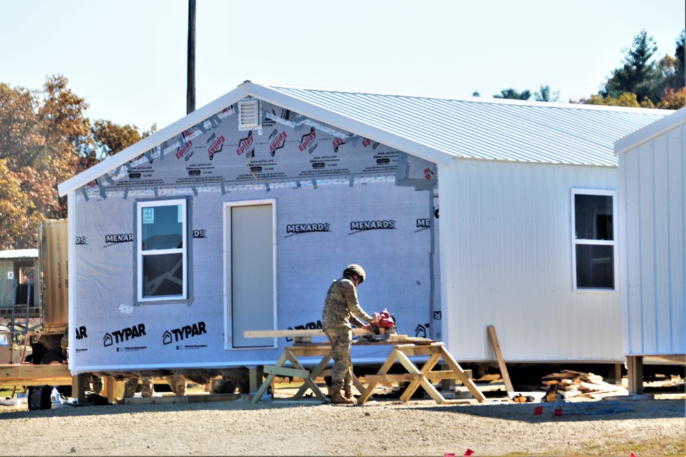 Army Reserve combat engineers with 461st Engineer Company support Fort McCoy troop project