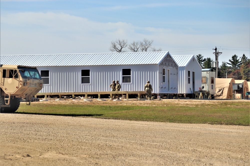 Army Reserve combat engineers with 461st Engineer Company support Fort McCoy troop project