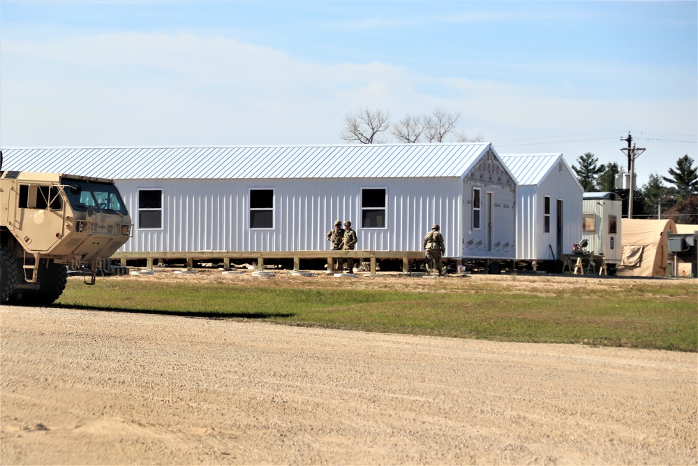 Army Reserve combat engineers with 461st Engineer Company support Fort McCoy troop project