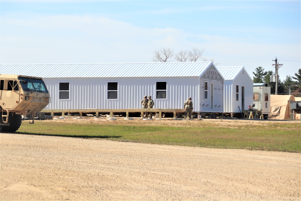 Army Reserve combat engineers with 461st Engineer Company support Fort McCoy troop project