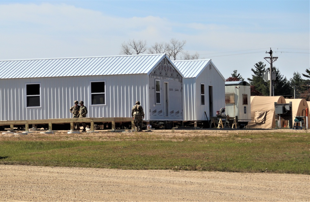 Army Reserve combat engineers with 461st Engineer Company support Fort McCoy troop project