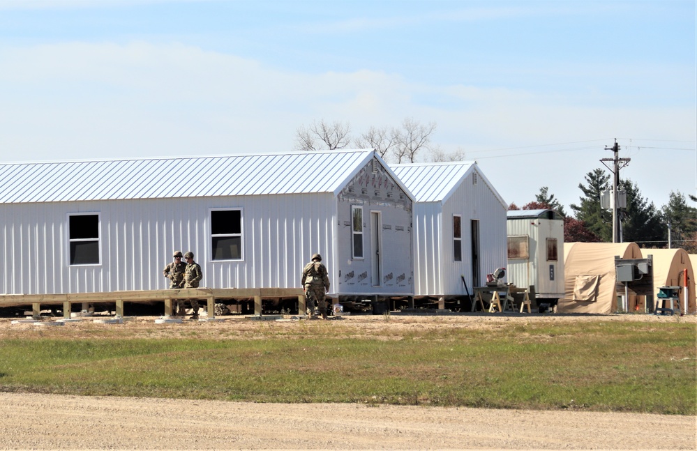 Army Reserve combat engineers with 461st Engineer Company support Fort McCoy troop project