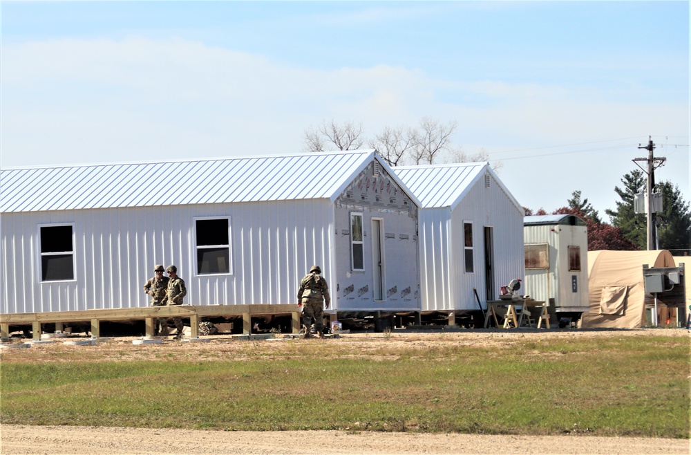 Army Reserve combat engineers with 461st Engineer Company support Fort McCoy troop project