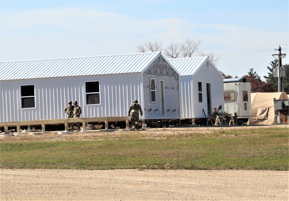 Army Reserve combat engineers with 461st Engineer Company support Fort McCoy troop project