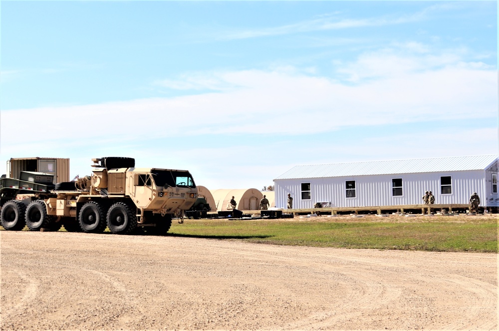 Army Reserve combat engineers with 461st Engineer Company support Fort McCoy troop project