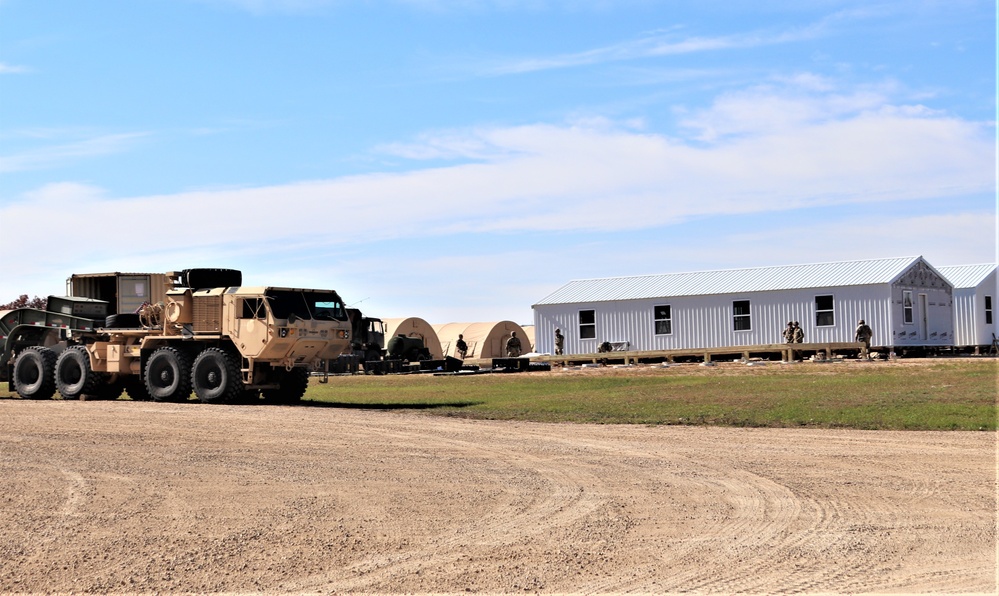 Army Reserve combat engineers with 461st Engineer Company support Fort McCoy troop project