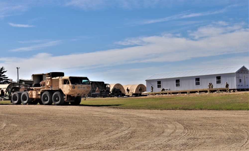 Army Reserve combat engineers with 461st Engineer Company support Fort McCoy troop project