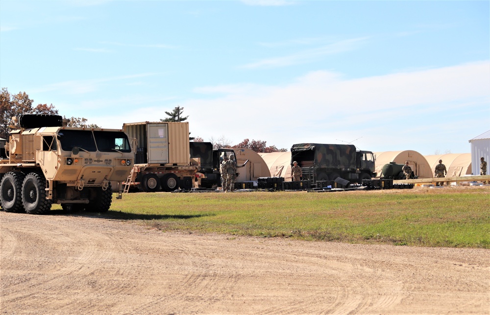 Army Reserve combat engineers with 461st Engineer Company support Fort McCoy troop project