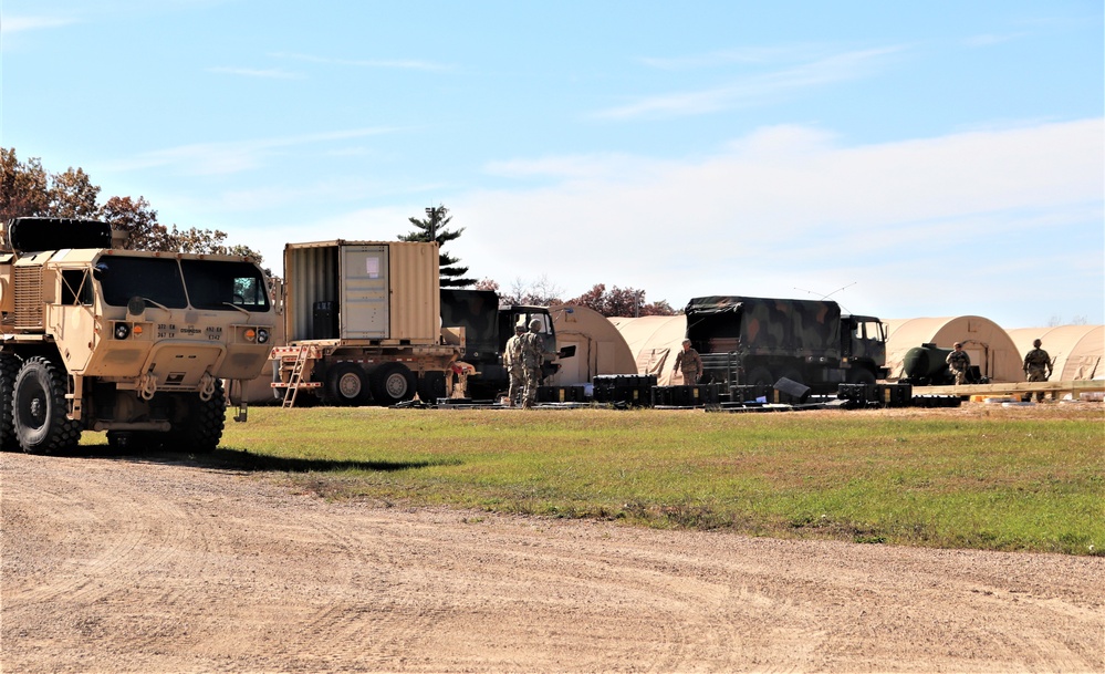 Army Reserve combat engineers with 461st Engineer Company support Fort McCoy troop project