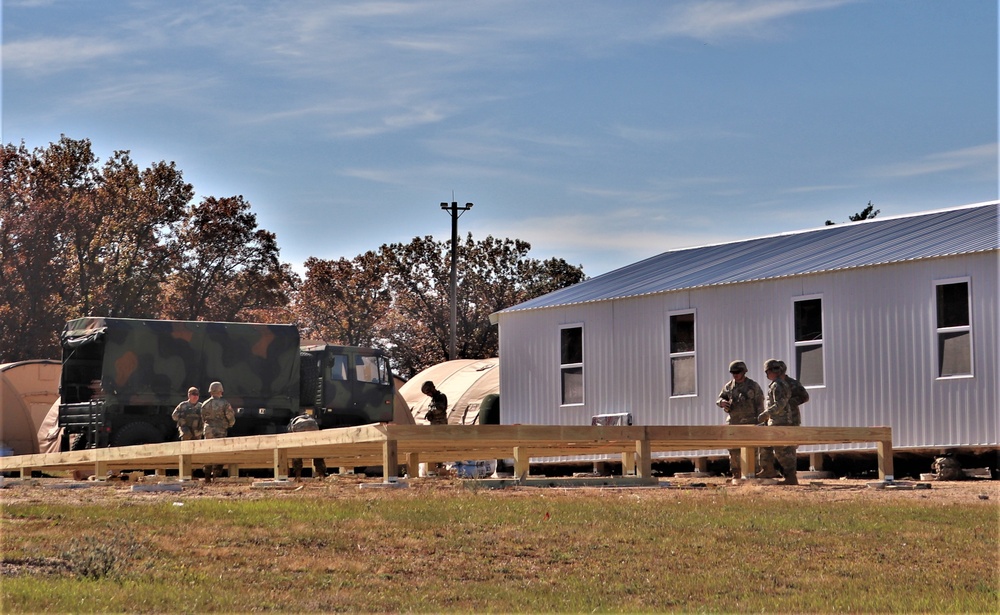 Army Reserve combat engineers with 461st Engineer Company support Fort McCoy troop project