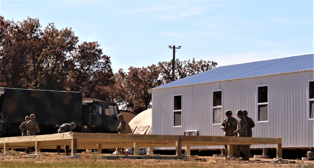 Army Reserve combat engineers with 461st Engineer Company support Fort McCoy troop project