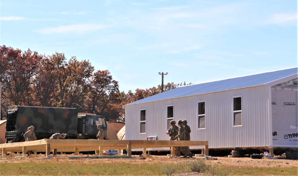 Army Reserve combat engineers with 461st Engineer Company support Fort McCoy troop project