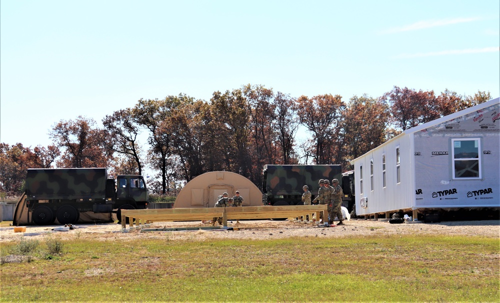 Army Reserve combat engineers with 461st Engineer Company support Fort McCoy troop project