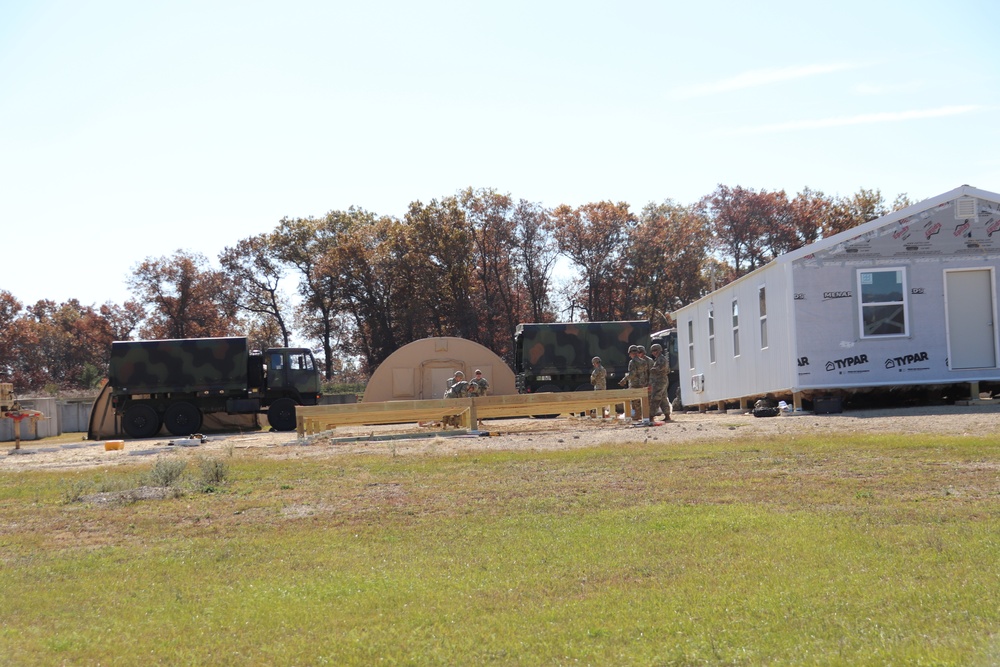 Army Reserve combat engineers with 461st Engineer Company support Fort McCoy troop project