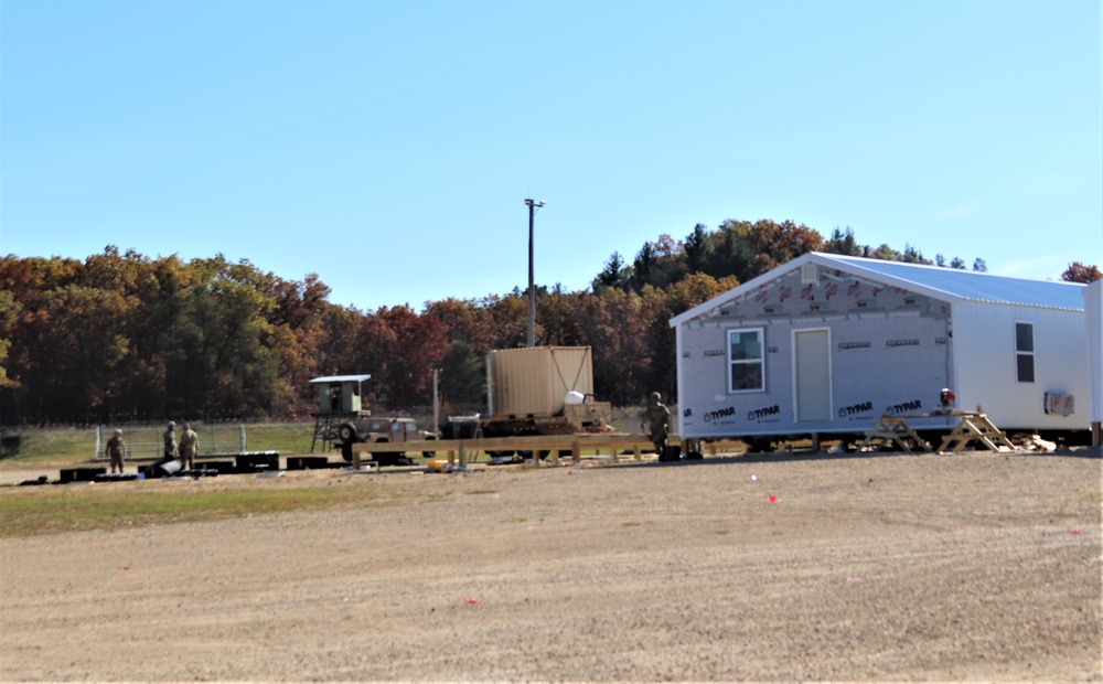 Army Reserve combat engineers with 461st Engineer Company support Fort McCoy troop project