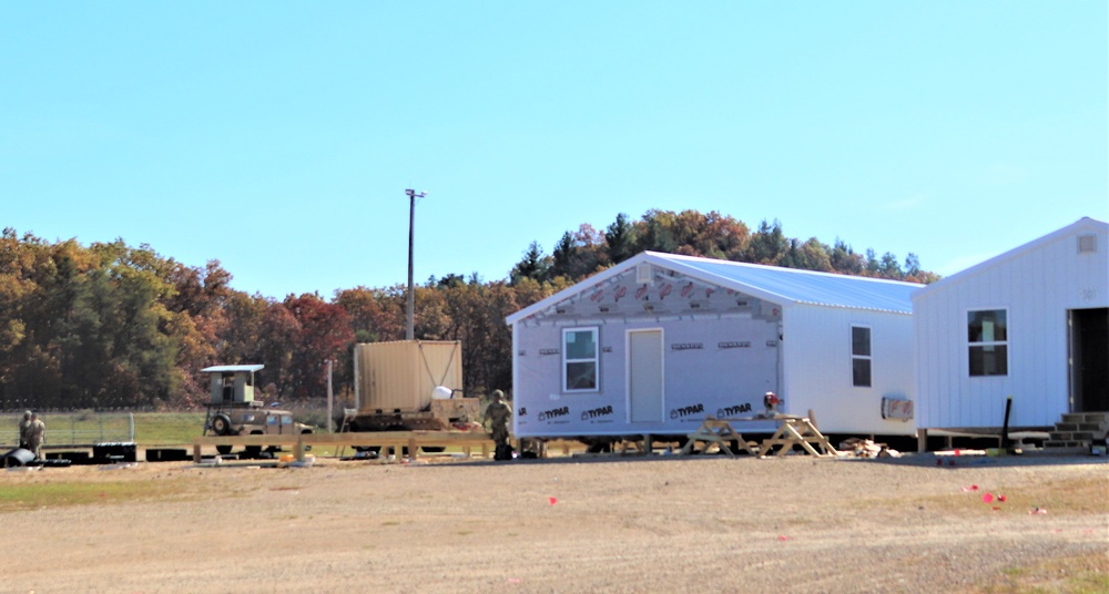 Army Reserve combat engineers with 461st Engineer Company support Fort McCoy troop project