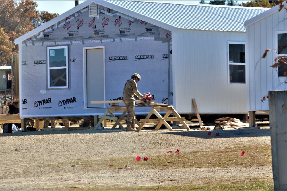 Army Reserve combat engineers with 461st Engineer Company support Fort McCoy troop project