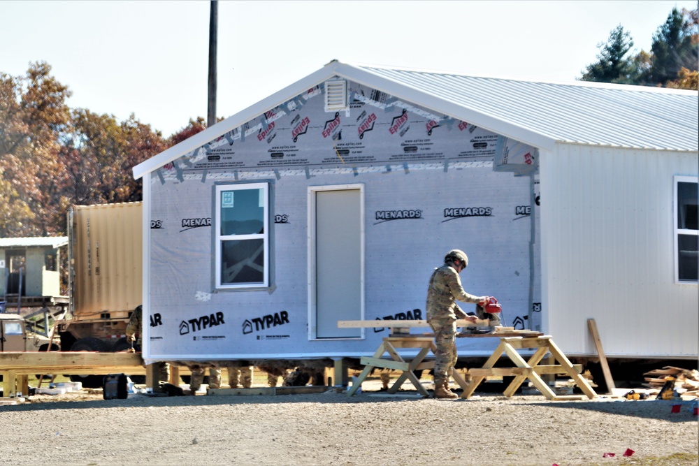 Army Reserve combat engineers with 461st Engineer Company support Fort McCoy troop project