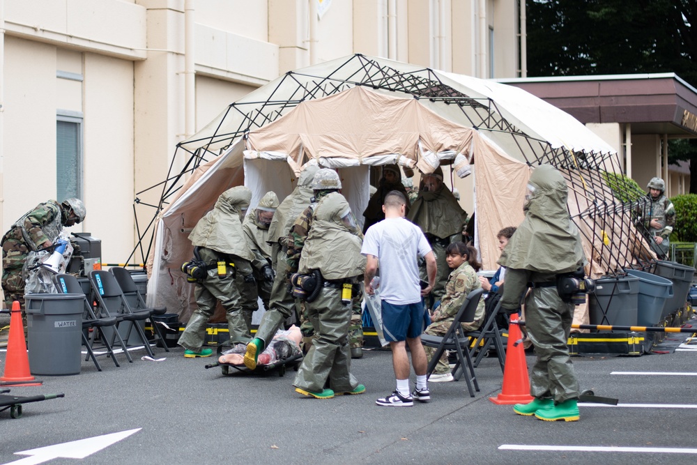 374th MDG participate in mass casualty response, decon during SRI