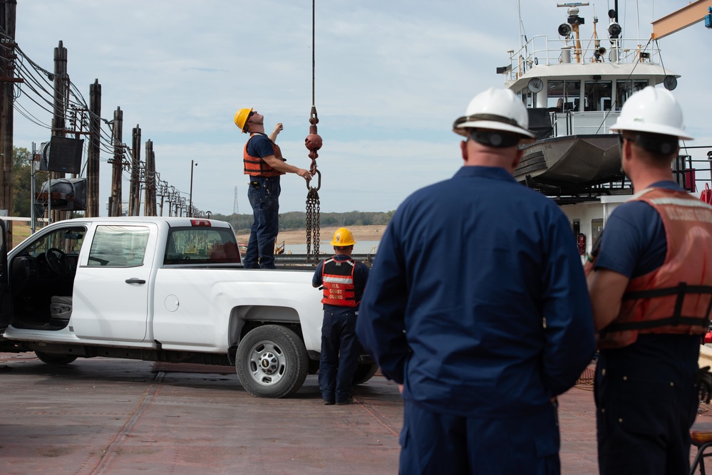 Coast Guard response to low water on the Mississippi River