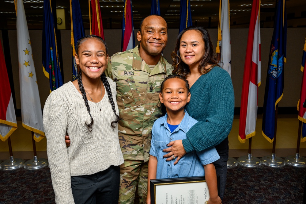 Command Sgt. Maj. Gaines appointed responsibilities of 250th BSB