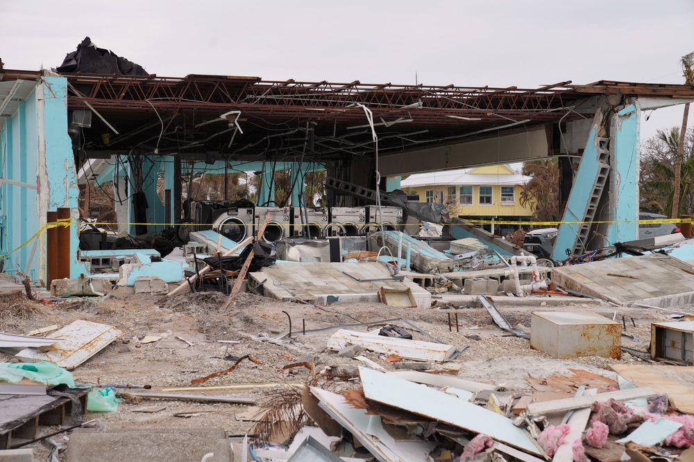 Damage in Fort Myers from Hurricane Ian
