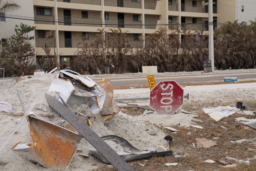Damage in Fort Myers from Hurricane Ian